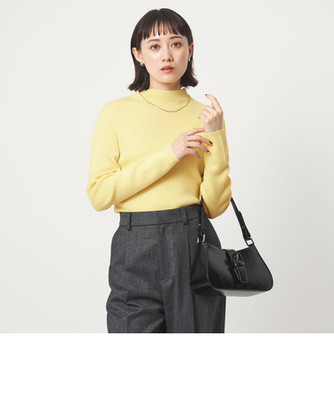 ウール リブ ボトルネック ニット プルオーバー ウォッシャブル