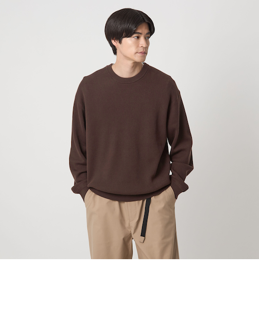 コットン アゼ クルーネック ニット