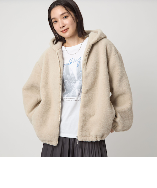 Arpege storyファーフードブルゾン ファー付きフードリバーコート | コート | Arpege story