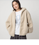 【WEB限定】＜at ease＞フェイクシープファー フード ブルゾン