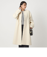 ［size SHORTあり］SENTDALE WOOL セントデールウール ノーカラー コート