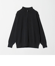 ＜gim＞25F H/MLN ハーフジップ プルオーバー ニット -ウォッシャブル-
