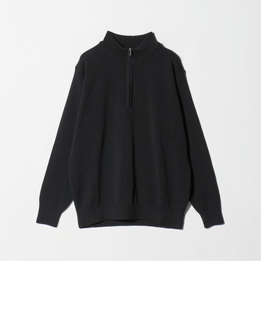 ＜gim＞25F H/MLN ハーフジップ プルオーバー ニット -ウォッシャブル-