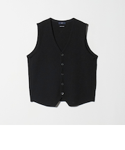 ＜gim＞25F H/MLN ニット ジレ ベスト -ウォッシャブル-