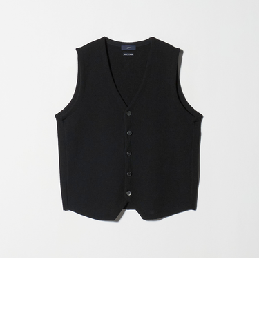 ＜gim＞25F H/MLN ニット ジレ ベスト -ウォッシャブル-