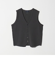 ＜gim＞25F H/MLN ニット ジレ ベスト -ウォッシャブル-