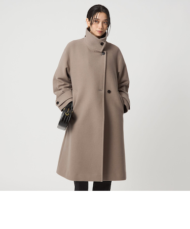 ［size SHORT/TALLあり］SENTDALE WOOL スタンドカラー ロング コート