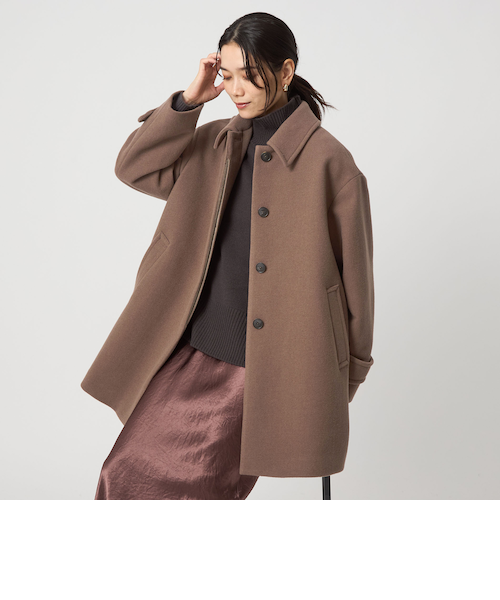 size SHORT/TALLあり］SENTDALE WOOL ミドル コート｜グリーン