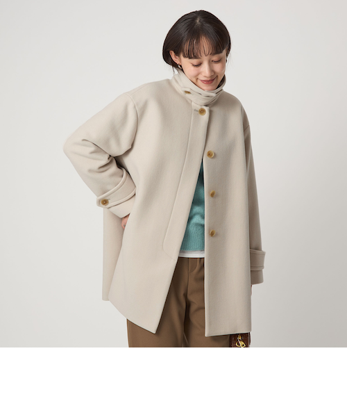 【セール】SENTDALE WOOL スタンドカラー ミドル コート　サイズ36 size SHORT/TALLあり］SENTDALE WOOL スタンドカラー ミドル コート