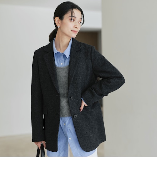 ウーリーテーラード ジャケット green label relaxing size SHORTあり］ウーリー テーラード ジャケット｜グリーンレーベル