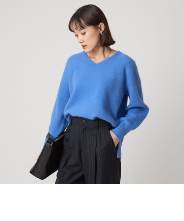 FOXブレンド フォルム Vネック ニット プルオーバー