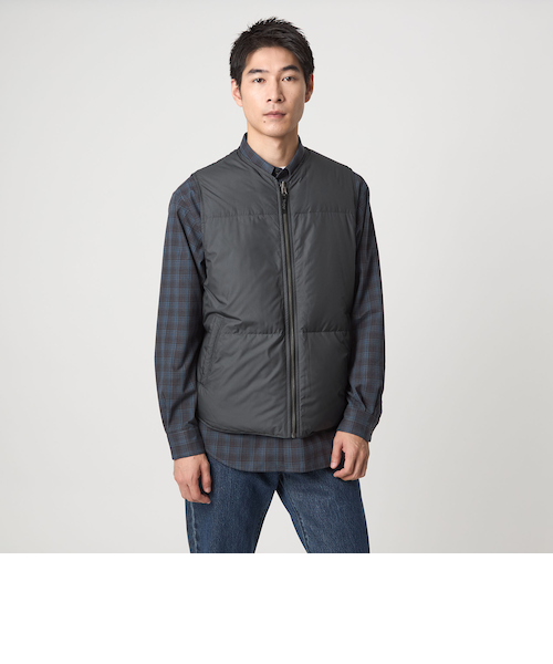 定価16万円　トラサルディ　リバーシブルダウンベスト 別注】＜TAION＞ドライバーズ リバーシブル ダウン ベスト｜グリーン