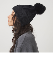 ニットシャギー ポンポンキャップ / ニットキャップ