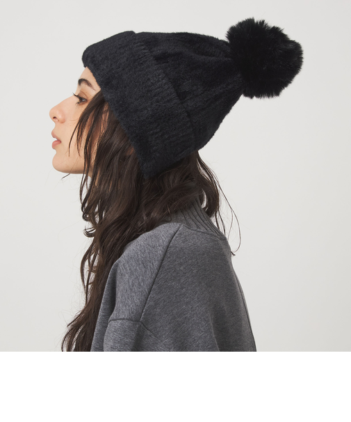 ニットシャギー ポンポンキャップ / ニットキャップ