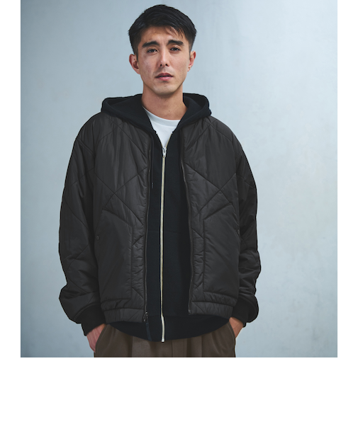 パデッド リバーシブル ジップ ブルゾン