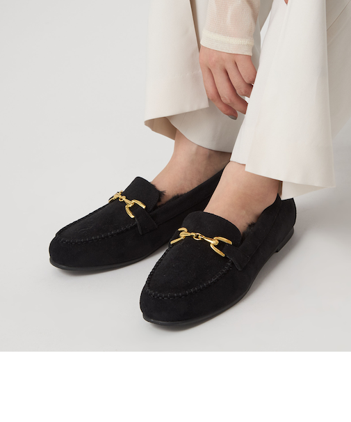 ウォームビット モカシン シューズ 撥水