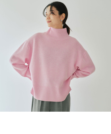 ［size SHORTあり］SERENITY ハイネック プルオーバー ニット