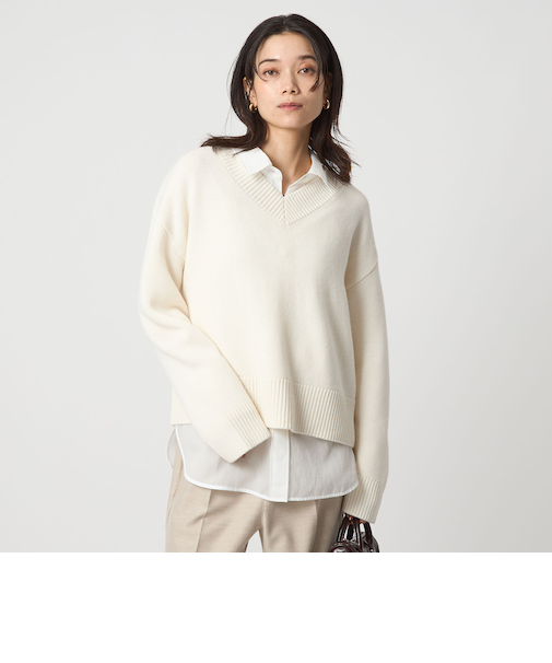 SERENITY Vネック プルオーバー ニット