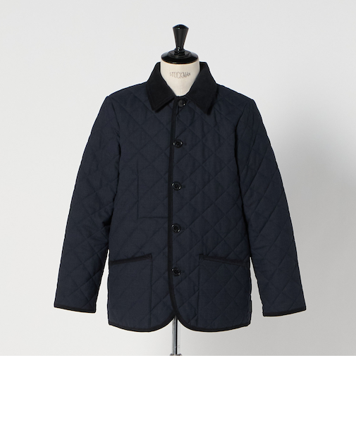 【別注】＜Traditional Weatherwear＞GLR バーズアイ ネイビー WAVERLY キルティングジャケット