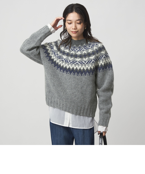 別注】＜Harley of Scotland＞ノルディック プルオーバー ニット