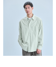 TRフラノ パターン ジャストルーズ レギュラーカラー シャツ