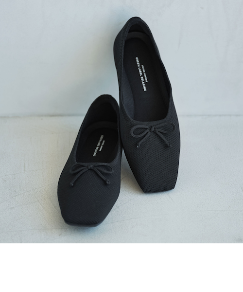 ウェルネス スクエア バレエシューズ / フラットシューズ 撥水