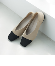 ウェルネス ニット スクエアVカット シューズ 撥水 ウォッシャブル