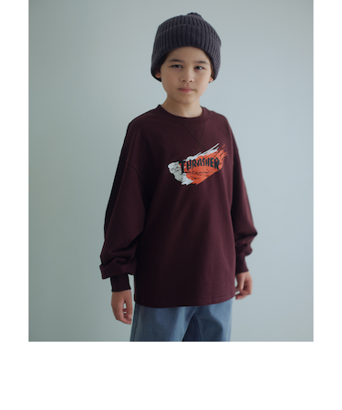 【別注】<THRASHER>プリントスウェット / トレーナー / キッズ 140cm-160cm
