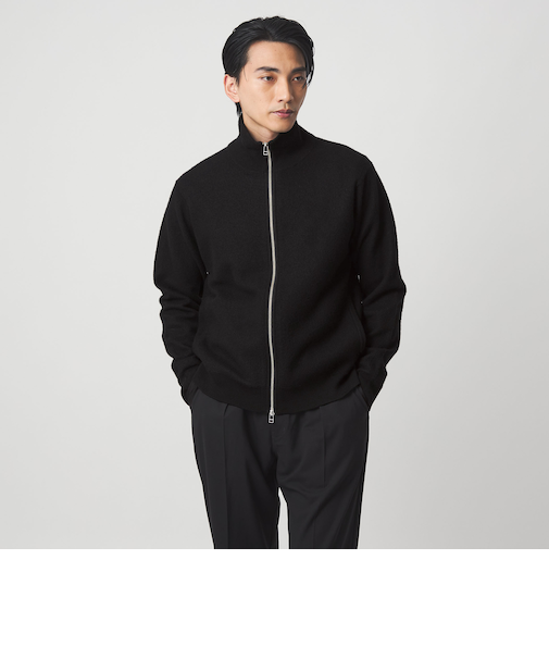 ミルドウール ジップ カーディガン