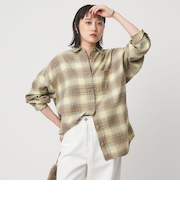 コットン ネル チェック シャツ