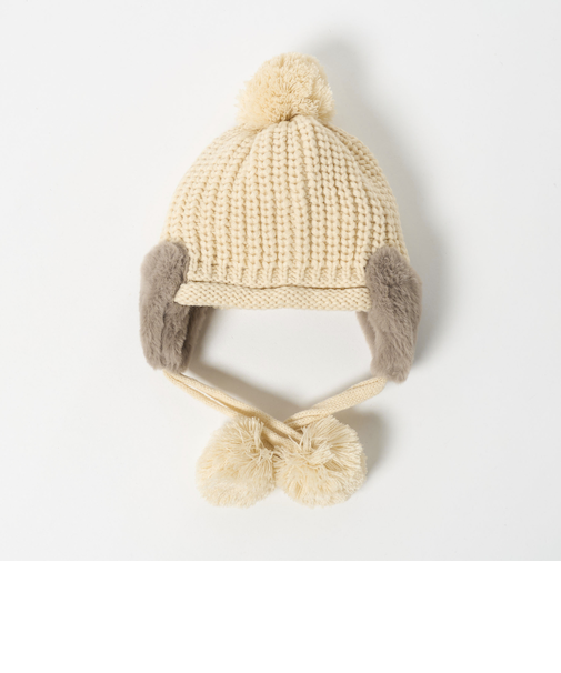 ハートモチーフ ニットキャップ / 帽子 / キッズ