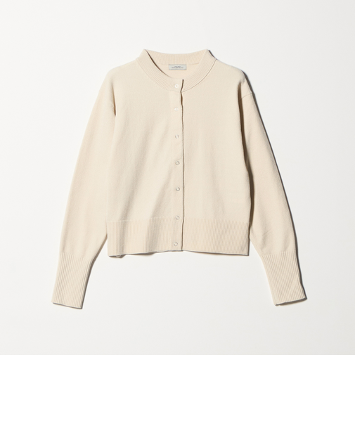 モールヤーン クルーネック カーディガン ウォッシャブル