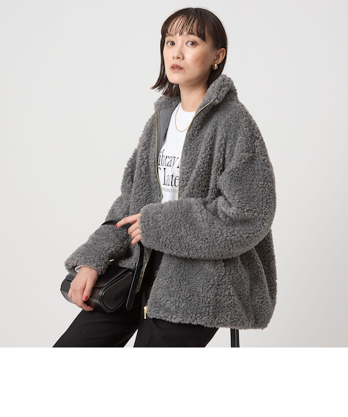 ボア スタンドカラー ブルゾン｜グリーンレーベル リラクシングの通販