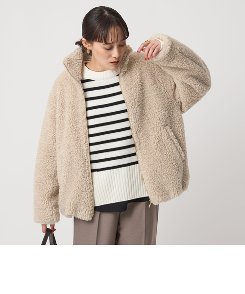 ボア スタンドカラー ブルゾン｜グリーンレーベル リラクシングの通販