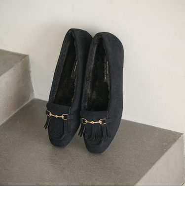 【WEB限定】ウォーム キルトビット フラットシューズ 撥水