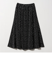 ドット ナロー フレア スカート