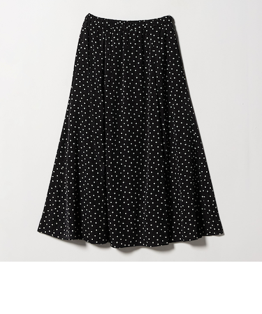 ドット ナロー フレア スカート