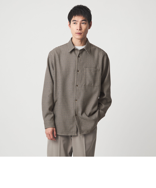 ブークレ チェック ジャストルーズ シャツ