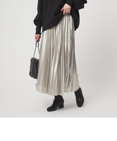 ハクプリント プリーツ スカート