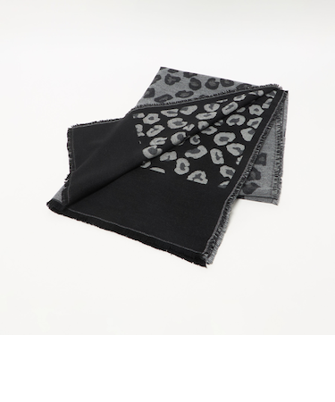 レオパード ジャガード ストール