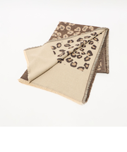 レオパード ジャガード ストール