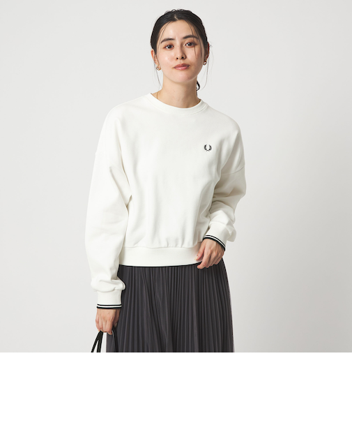＜FRED PERRY＞クルーネック ショート スウェット プルオーバー