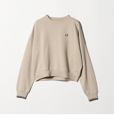 ＜FRED PERRY＞クルーネック ショート スウェット プルオーバー