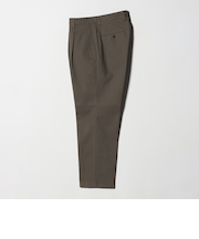 DC コットン 1プリーツ ストレート ドレスチノ パンツ