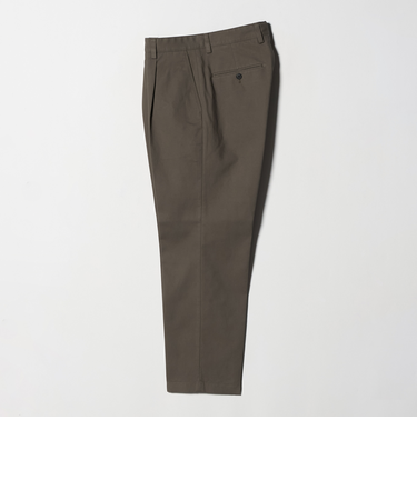 DC コットン 1プリーツ ストレート ドレスチノ パンツ