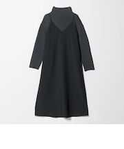 タートルネック ニット × キャミソールワンピース セット