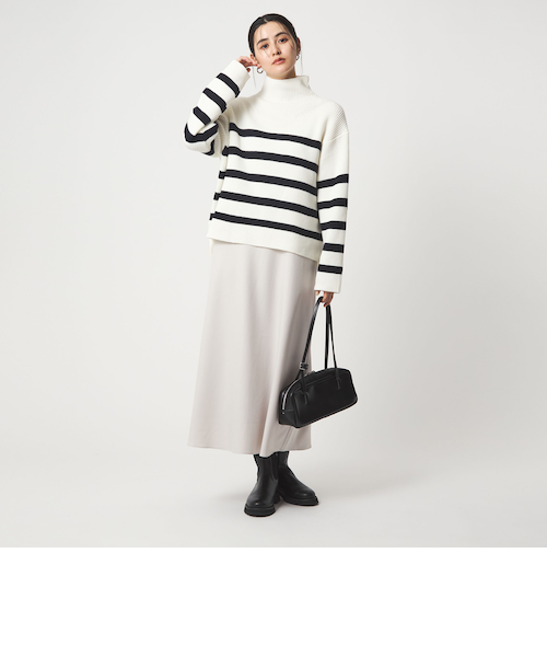 タートルネック ニット × キャミソールワンピース セット