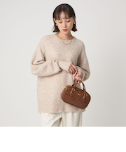 アルパカブレンド クルーネック プルオーバー ニット