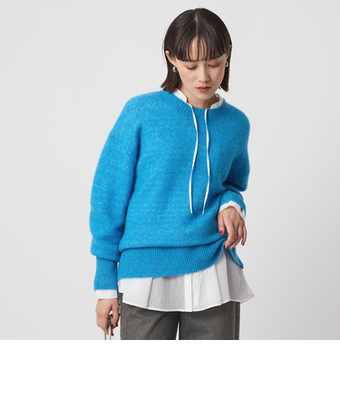 アルパカブレンド クルーネック プルオーバー ニット