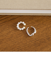 【WEB限定】2本セット イヤーカフ(ホワイトパーツ)/ イヤカフ